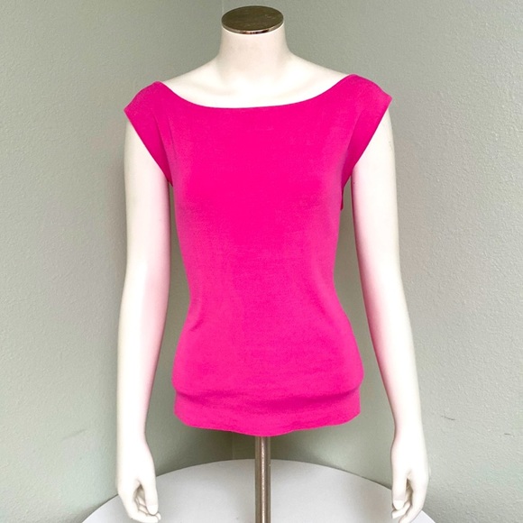 Worthington Tops - Worthington Rayon/Nylon Blend Stretchy Pink Dressy Tank Top Size XL